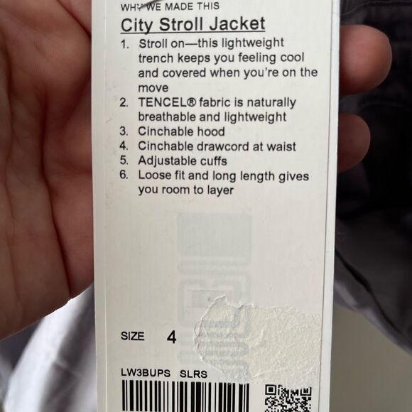 LULULEMON City Stroll Jacket Silverscreen Pastel Colour Womens 4 - Picture 8 of 9